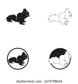 squirrel icon or logo isolated sign symbol vector illustration