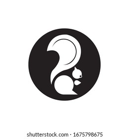 squirrel icon or logo isolated sign symbol vector illustration