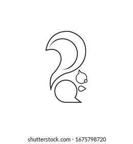 squirrel icon or logo isolated sign symbol vector illustration