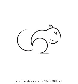 squirrel icon or logo isolated sign symbol vector illustration
