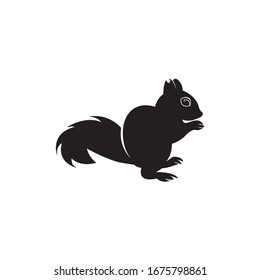 símbolo de signo aislado icono o logotipo de ardilla ilustración vectorial