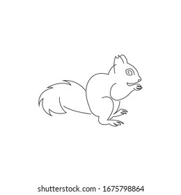 squirrel icon or logo isolated sign symbol vector illustration