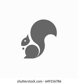 Squirrel Icon. Squirrel Logo Template. Vector