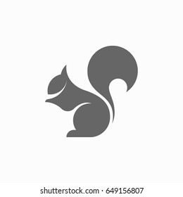 Squirrel icon. Squirrel logo template. Vector