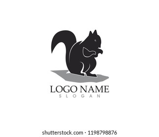 Squirrel icon logo vector illustration