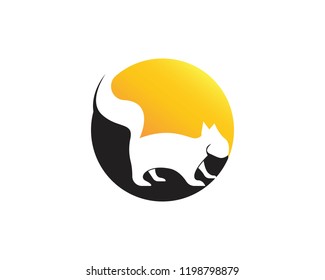 Squirrel icon logo vector illustration