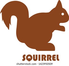 Squirrel icon on white background. Vector illustration.