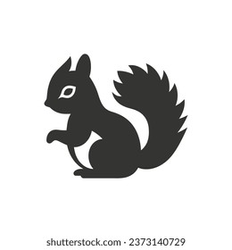 Squirrel Icon on White Background - Simple Vector Illustration