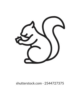 Squirrel icon on white background