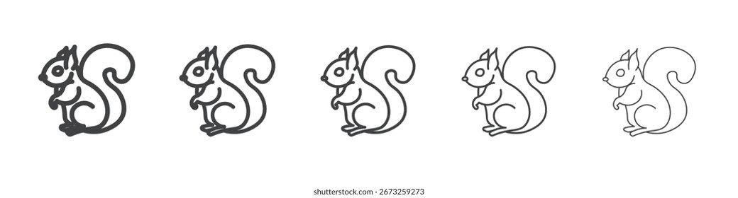 Icono de ardilla Ilustración simple colección Símbolo