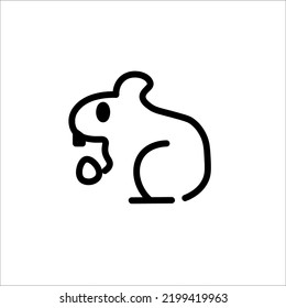 squirrel icon simple vector illustration