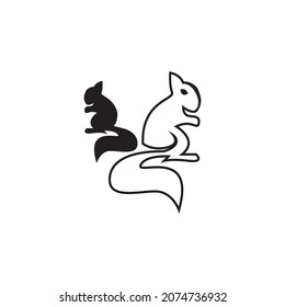 Squirrel icon and symbol vector illustration