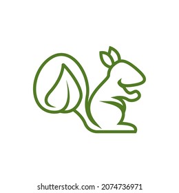 Icono de ardilla e ilustración vectorial de símbolo