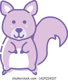 Squirrel icon in trendy flat style isolated on white background. Squirrel symbol. Vector illustration