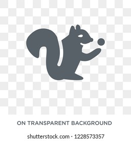 Squirrel icon. Trendy flat vector Squirrel icon on transparent background from animals collection. 