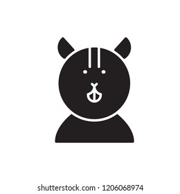 squirrel icon vector. animal icon glyph style