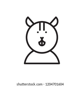 squirrel icon vector. animals icon vector line style