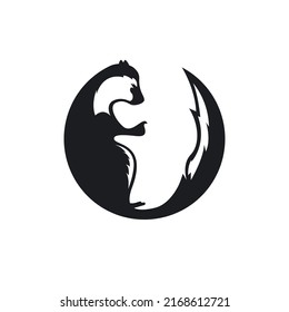 squirrel icon vector illustration concept design template web