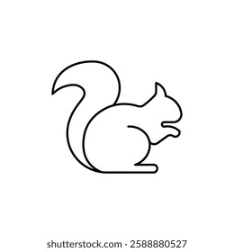 squirrel icon Vector logo set flat