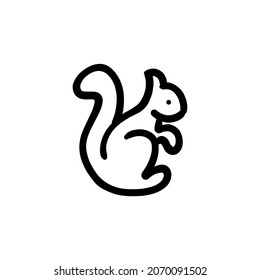 squirrel icon in vector. Logotype - Doodle