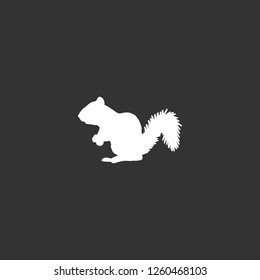 squirrel icon vector. squirrel sign on black background. squirrel icon for web and app