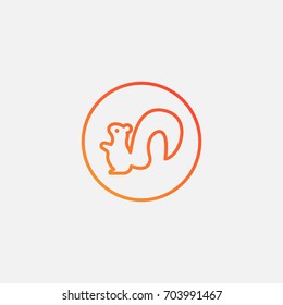Squirrel  icon.gradient illustration isolated vector sign symbol