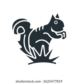 squirrel icons isolated on White Background. Flat style design