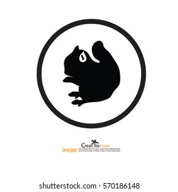 squirrel icon.vector illustration.