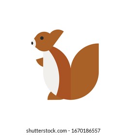 Squirrel illustration logo icon vector design template