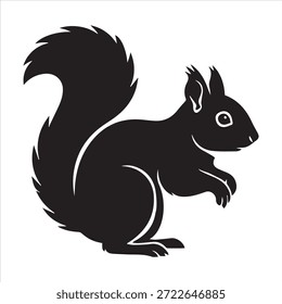 Squirrel illustration vector silhouette design