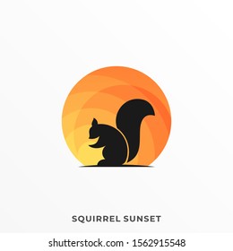 Squirrel Illustration Vector Template, pet lover community logotype, Suitable for Creative Industry, Multimedia, medical, entertainment, Educations, Shop, and any related business