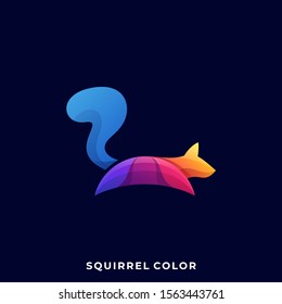 Squirrel Illustration Vector Template, pet lover community logotype, Suitable for Creative Industry, Multimedia, medical, entertainment, Educations, Shop, and any related business