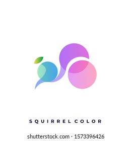 Squirrel Illustration Vector Template, pet lover community logotype, Suitable for Creative Industry, Multimedia, medical, entertainment, Educations, Shop, and any related business