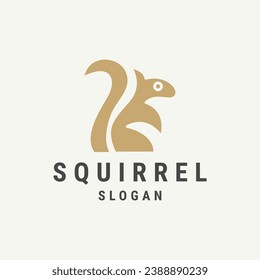 squirrel illutration vector logo icon design