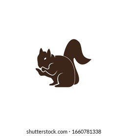 Squirrel image logo symbol vector illustration on white background
