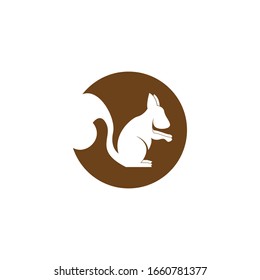 Squirrel image logo symbol vector illustration on white background