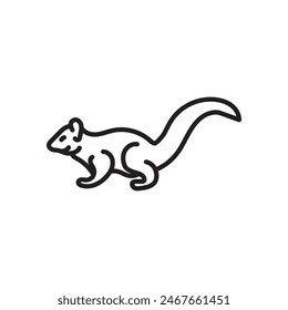 Squirrel isolated outline Icon, Vector Illustration