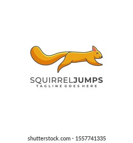 Squirrel Jump illustration vector Design template. Suitable for Creative Industry, Multimedia, entertainment, Educations, Shop, and any related business