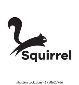 squirrel jump logo vector illustration