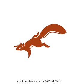 Squirrel jumping - vector illustration