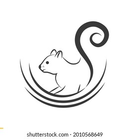 Squirrel Line Art Logo Design for Business and Company