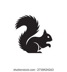 "Eichhörnchen Linie Symbol - Niedliche Wald Nagetier Tier Umriss Illustration."