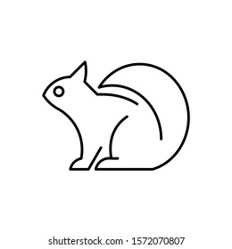 Squirrel line icon. Icon design. Template elements