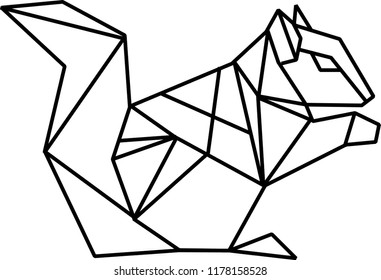 squirrel line illustration