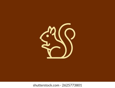 Squirrel line logo for agile, nature, or eco-friendly branding.