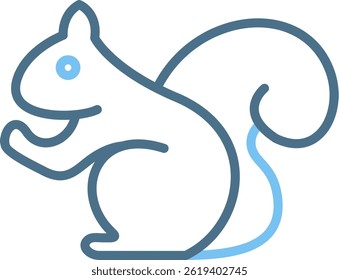 Squirrel Line Two Colour Icon