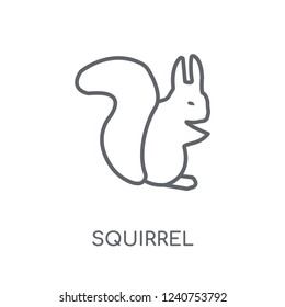 Squirrel linear icon. Modern outline Squirrel logo concept on white background from animals collection. Suitable for use on web apps, mobile apps and print media.