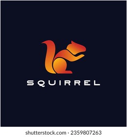 Squirrel Logo - Abstract Logo. Squirrel Silhouette