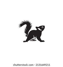 Eichhörnchenlogo Tier schwarz Vektorgrafik