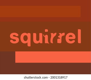 squirrel logo combined with text and colors 